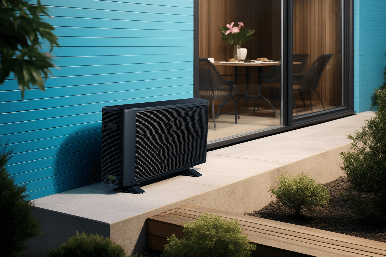 Pompe à chaleur Daikin en rendu 3D pour Leaderfroid